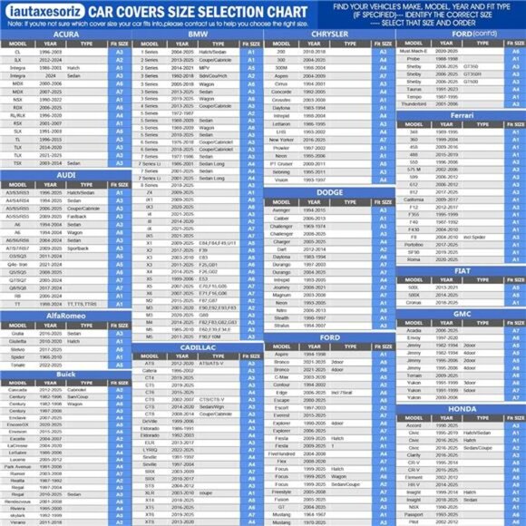 6 Layers Car Cover Waterproof All Weather for Automobiles, Size A3 with Zipper - Picture 3 of 7